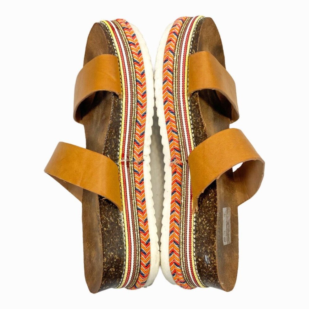 BAMBOO Women's Espadrille Strappy Brown Platform Sandals Size 7.5